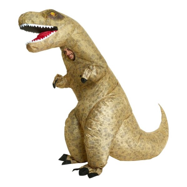 Uppblåsbar T-Rex Dinosaurie Maskeraddräkt - One size