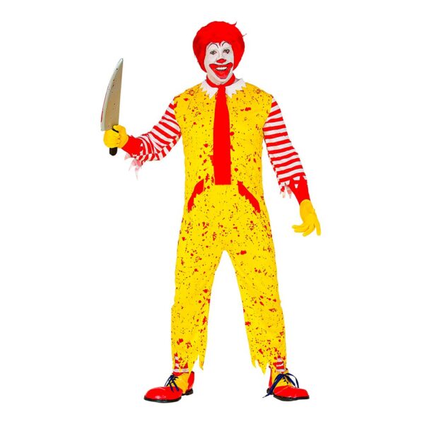 Snabbmats Clown Halloween Maskeraddräkt - Large
