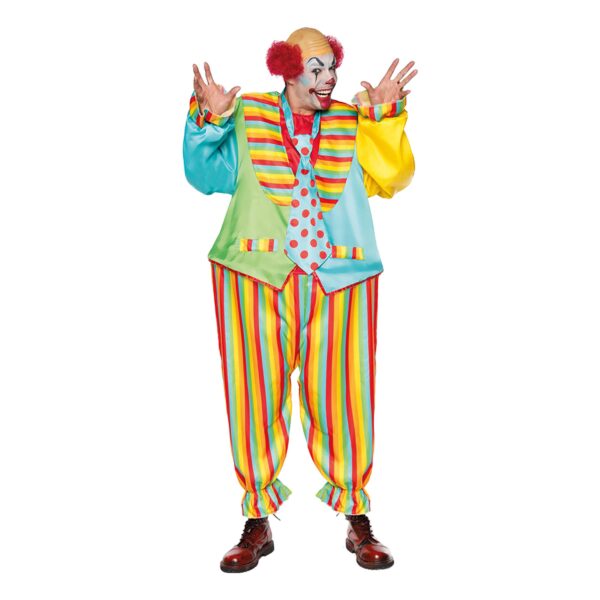 Tjock Clown Deluxe Maskeraddräkt - One size