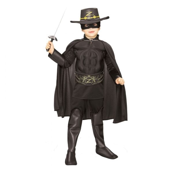 Zorro med Muskler Barn Maskeraddräkt - Toddler