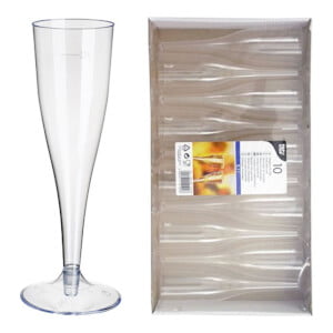 Champagneglas i plast - 10-pack champagneglas i plast