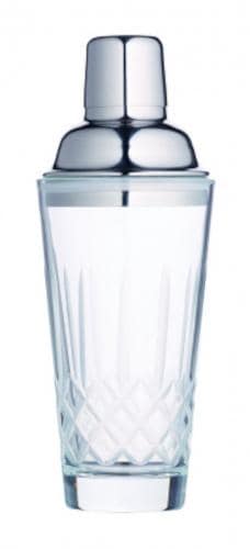 cocktail shaker 350 ml glas transparent/silver