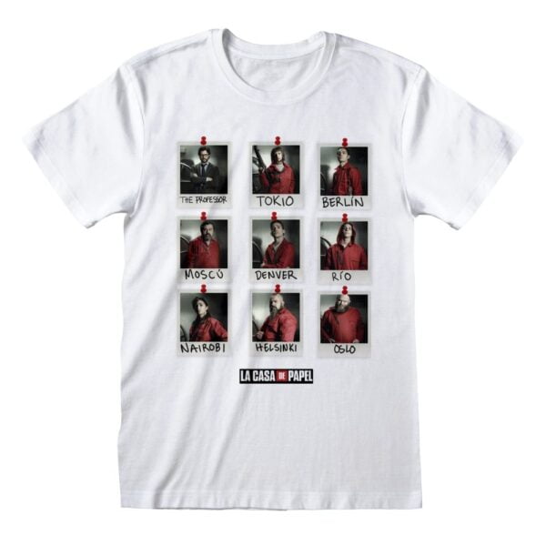 Money Heist Unisex Polaroid T-Shirt för vuxna