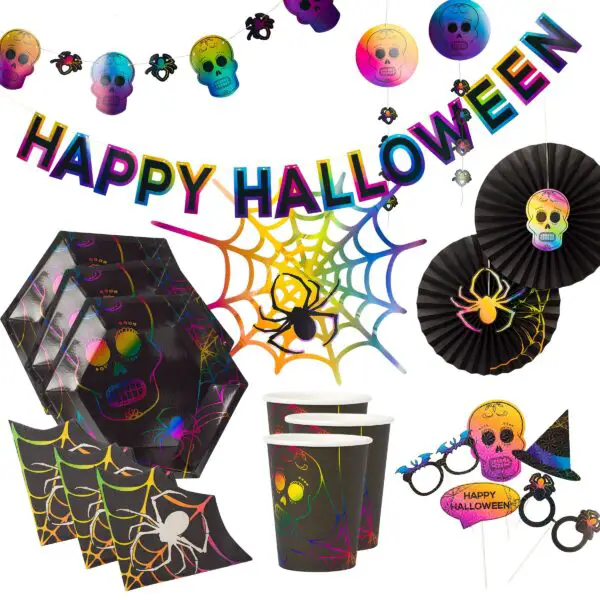 Halloweenpaket Neon Deluxe - 8 personer