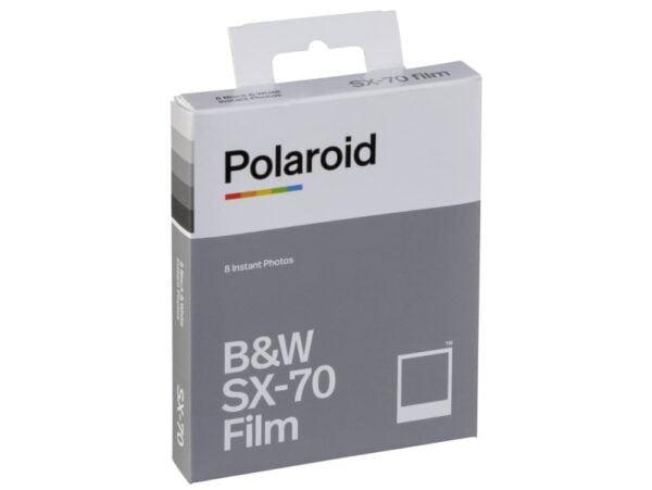Polaroid Film SX-70 B&W 8Bilder 8 Bilder,schwarz/weiss,Rahmen weiss