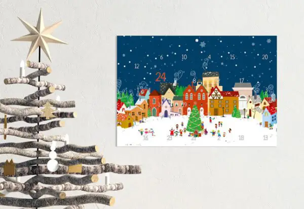Adventskalender med poster Julstad