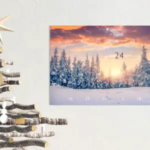 Adventskalender med poster Vinterlandskap