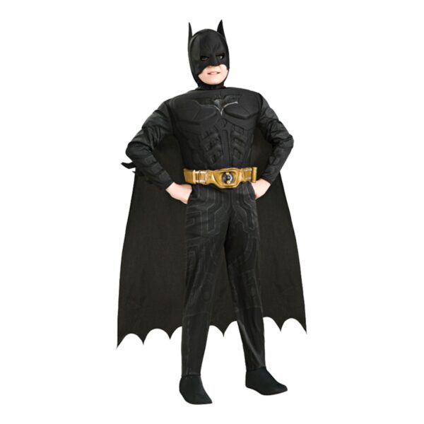Batman Dark Knight med Muskler Barn Maskeraddräkt - Large