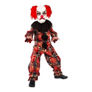 Läskig Clown Barn Maskeraddräkt - Large