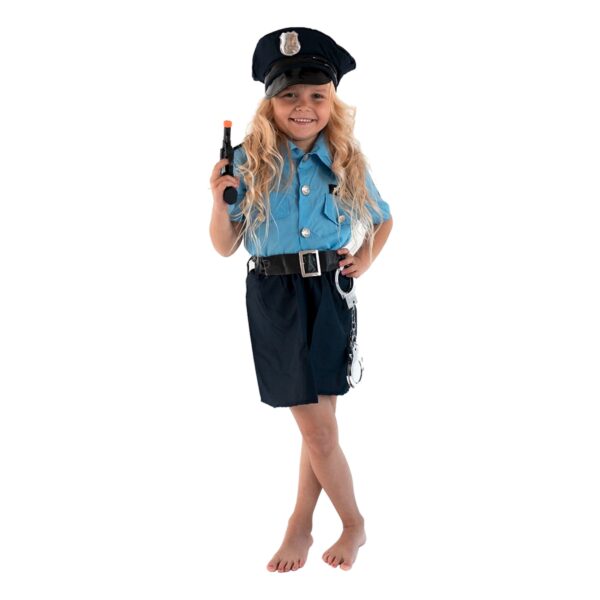 Polisofficer Flicka Barn Maskeraddräkt - Medium