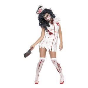 Zombie Sjuksköterska Maskeraddräkt - Large