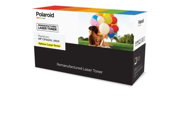 Polaroid - Gul - kompatibel - återanvänd - tonerkassett (alternativ för: HP CF542X) - för HP Color LaserJet Pro M254dw, M254nw, MFP M280nw, MFP M281c