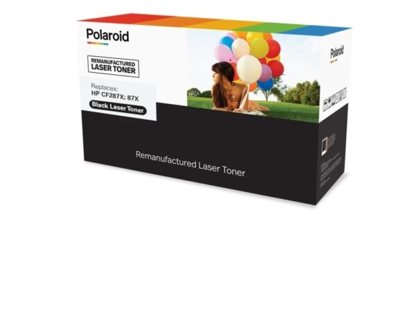 Polaroid - Svart - kompatibel - box - återanvänd - tonerkassett (alternativ för: HP 87X) - för HP LaserJet Managed E50045; LaserJet Managed Flow MFP