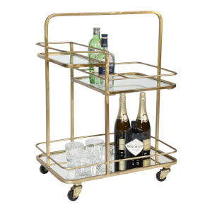 Köpa drinkvagn - Drinkvagn guldplätterad