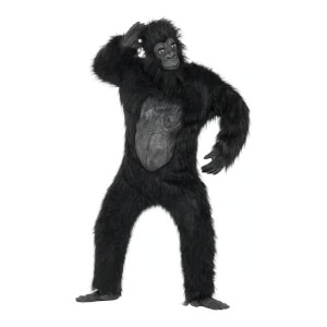 Ursäkta har jag kommit fel temafest - Gorilladräkt Svart Deluxe