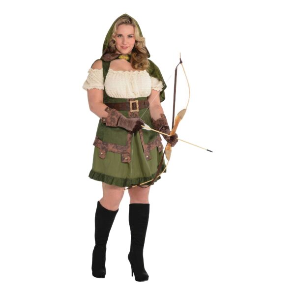 Robin Hoodie Klänning Plus-size Maskeraddräkt - X-Large