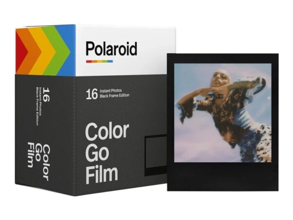 Polaroid - Black Frame Edition - Double Pack - färgfilm för snabbframkallning - Polaroid Go - ASA 640 - 16 exponeringar - 2 kassetter