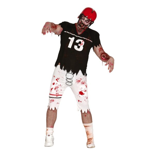 Rugbyspelare Zombie Maskeraddräkt - Large