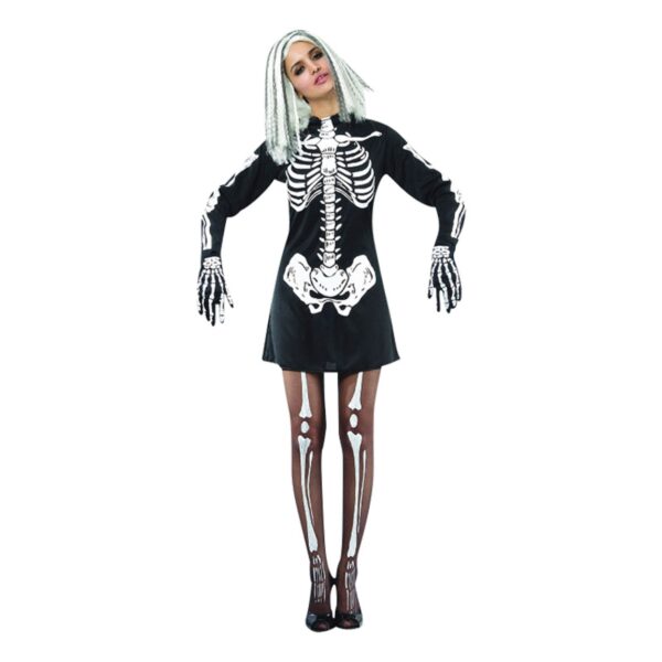 Skelettklänning Maskeraddräkt - One size