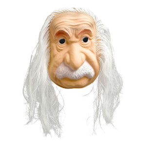 Alternativ halloweenfest - Einstein mask med hår
