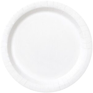 16 st Vita Papptallrikar 22 cm