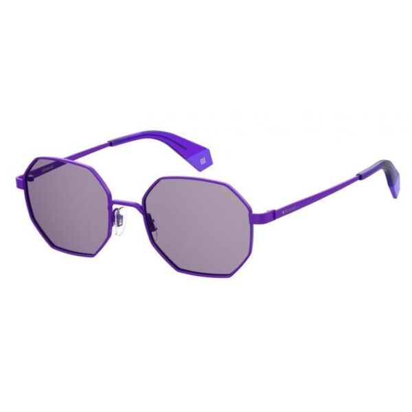 Polaroid solglasögon 6066/S unisex kat. 3 flerformade RVS lila