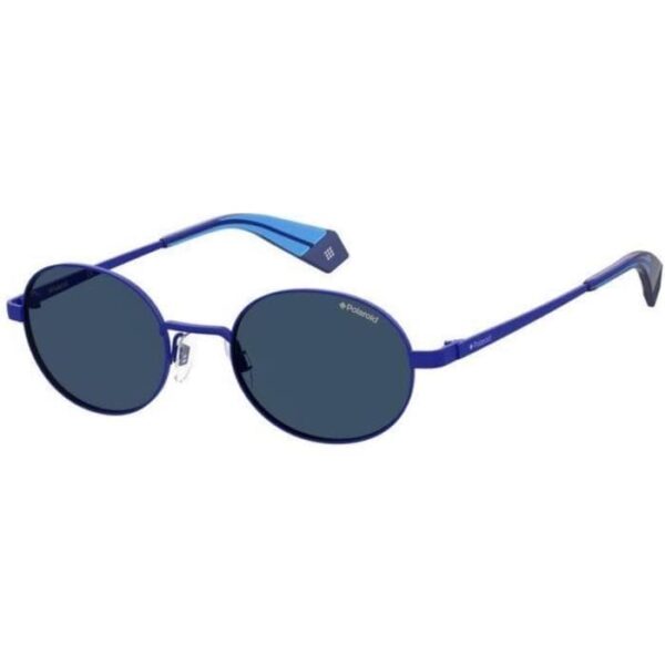 Polaroid solglasögon 6066/S unisex kat. 3 runda blått rostfritt stål