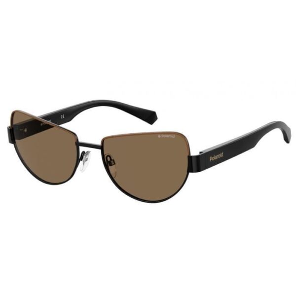 Polaroid solglasögon 6122/S unisex kat. 3 cat-eye rostfritt stål svart/koppar