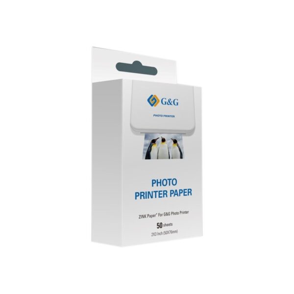 ZINK GG-ZP023-50 Photo paper for Canon, G&G, Huawei, HP, Polaroid, Xiaomi printers (50 mm x 76 mm; 50 pcs)