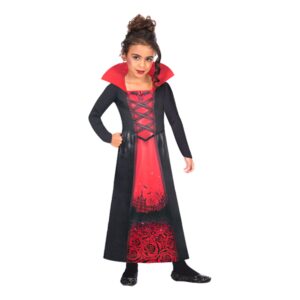 Vampyrklänning Rosor Barn Maskeraddräkt - Small