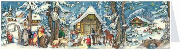 Richard sellmer verlag - RS 4205 - Vykort- Adventskalender XL "Weihnachten mit den Tieren": Papier-Adventskalender