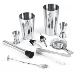 10-Delar Bartender Kit med Shaker & Tillbehör - Barset Cocktail