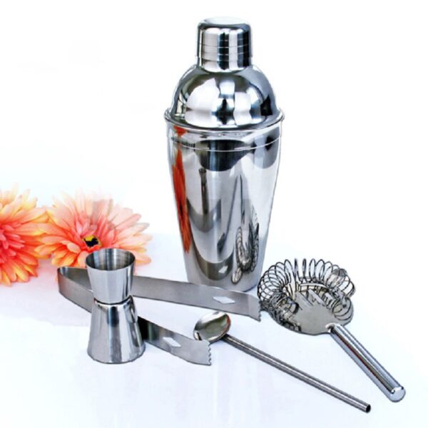5-delar cocktailset , barset, shaker 350ml - Rostfritt stål