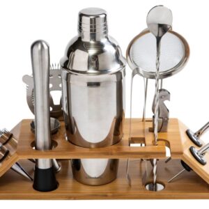 BARTENDERSET FOR DRYCK COCKTAILS 13-DELAR SILVER SHAKER KLAUSBERG KB-7654