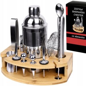 CHESTER bartenderset, förkromad, 12 element