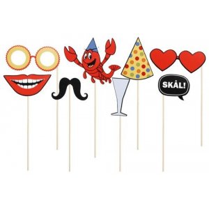 Fotoprops - Kräftskiva - 8-pack