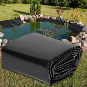 Lollanda Svart HDPE Pond Liner - Tjock och UV-beständig Fiskdamm Membran för Utomhus Fiskdammar och Dammanläggningar