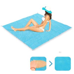 Strand-/Picknickfilt - 200x200 cm - Blå